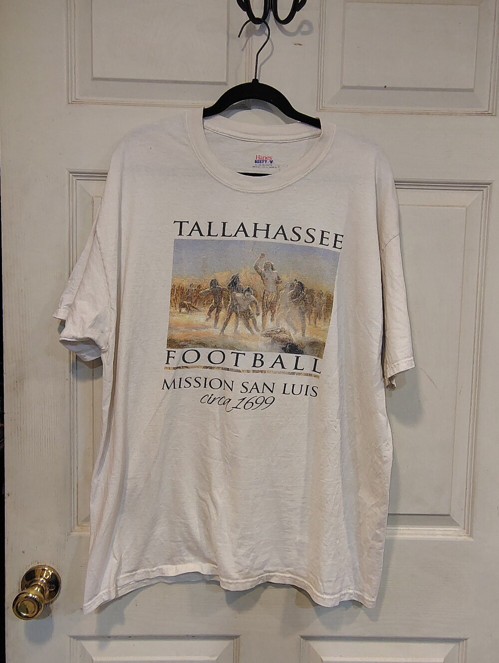 Vintage Hanes Beefy Size XL Cream Graphic Tshirt